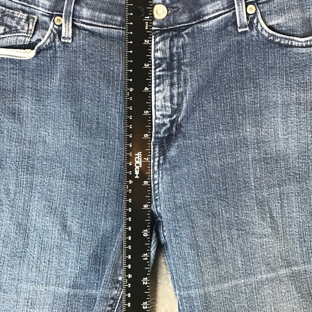 Levis Jeans Womens 14M Blue 525 Straight Leg Perfect Waist Flap Pocket Denim - Picture 4 of 12